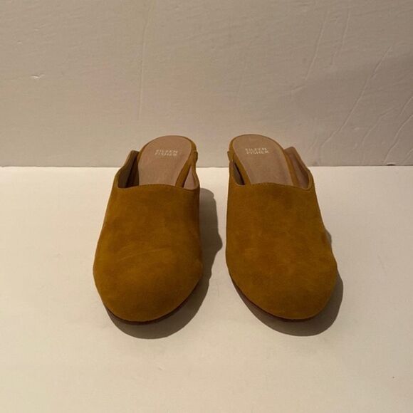 Eileen Fisher Brief Suede Mule Block Heel Shoe - Picture 3 of 12